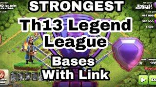 *STRONGEST* Top 10 TH13 Legend League & War Base - With BASE LINK & REPLAYS - Clash of Clans - #MD