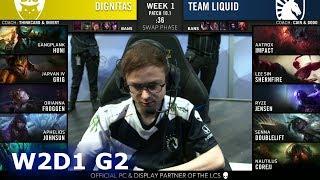 Dignitas vs Team Liquid | Week 2 Day 1 S10 LCS Spring 2020 | DIG vs TL W2D1