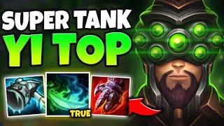 NOBODY CAN DUEL SUPER TANK MASTER YI TOP! (ABUSE HIS TRUE DAMAGE) - League of Legends