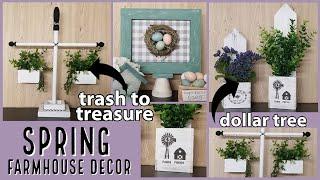 High End Spring Farmhouse Decor~Trash to Treasure Spring DIYS~Collab with Liz Moore Decal & Decor