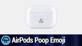 Poop emoji on your AirPods case