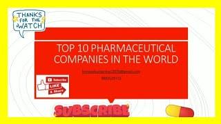 AnY guess ??? who is  the top 10 pharmaceutical companies in the world? top 10 pharma companies.