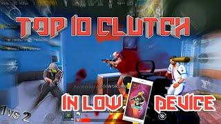 #PUBGMOBILE #REDMINOTE4  TOP 10 CLUTCH |LOW END DEVICE PLAYER | SOLO VS DOU MONTAGE |