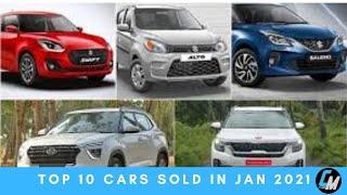 Top 10 Sold In The Month Of Jan 2021 | Car Mania India