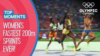 Top 10 Fastest Women's 200m Sprint in Olympic history! | Top Moments