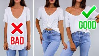 12 Ways You’re Wearing Basic T-Shirts WRONG! *mind-blown*