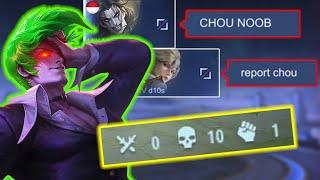 *PRANK TOP 1 CHOU FEED 10X* TEAM AUTO TOXIC - Mobile Legends