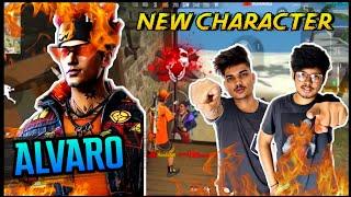 FREE FIRE || PLAYING WITH NEW CHARACTER ALVARO SPECIAL SKILL || BEST ABILITY? - LIVE REACTION