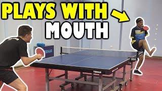 No Arms Table Tennis Player vs TableTennisDaily’s Dan!