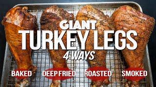 GIANT FAIR-STYLE TURKEY LEGS (4 EASY WAYS!) | SAM THE COOKING GUY