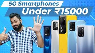 Top 5 Best 5G Mobile Phones Under  ₹15000 Budget ⚡ September 2021