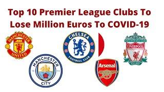 Top 10 Premier League Clubs to Lose Million Euros to COVID-19 Lockdown