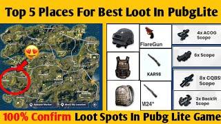 Top 5 Place For Best Loot In Pubg Mobile Lite | Best Loot Places For Awesome Loot In Pubg Lite