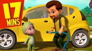 Johnny Johnny, Yes Papa - Car Wash Kids Song | New Rhymes and Baby Songs | Infobells