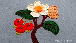 3D Stamp Hand Embroidery Work,Turkish Hand Embroidery Pattern,Satin Stitch Embroidery-119, #Miss_A