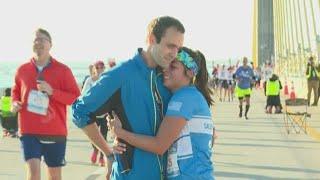 Surprise! A proposal during the Skyway 10K on the Sunshine Skyway Bridge