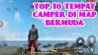 TOP 10 TEMPAT CAMPER DI BERMUDA AGAR BOOYAH | HIDING PLACE FREE FIRE #1