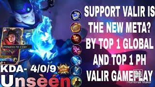 SUPPORT VALIR IS THE NEW META? BY TOP 1 GLOBAL AND TOP 1 PH VALIR GAMEPLAY