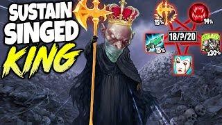 SUSTAIN SINGED KING 57%+ MAX HEAL | Best Singed Season 10 Build | LoL Top Lane Singed s10 Gameplay