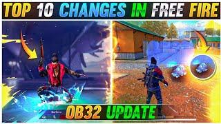 TOP 10 CHANGES IN OB32 UPDATE FREE FIRE | MUSIC SYSTEM IN FREEFIRE