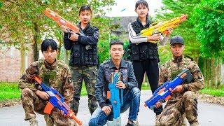 Xgirl Nerf War: Cherry's Dream X Girl Nerf Guns Masked Criminal Group