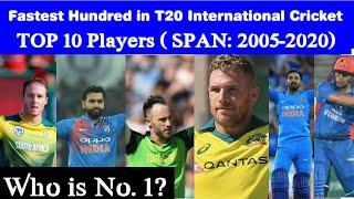 TOP 10 Fastest Century in T20 International Cricket Match (Span: 2005-2020)