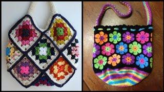 Top Class Stylish And Trendy Designer Crochet Colorful Hand Bags Collection