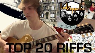 Top 20 Led Zeppelin Guitar Riffs Of All Time (Jimmy Page)