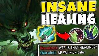 ONE Q HEALS YOU TO FULL HEALTH! AP WARWICK TOP IS HILARIOUS - League of Legends