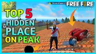 TOP 5 NEW SECRET HIDDEN PLACE ON PEAK ! FREE FIRE BEST HIDDEN PLACE