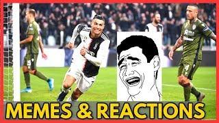 Juventus vs Cagliari 4-0 2020 (Memes & Reactions) of goals and highlights in Serie A Calcio CR7