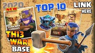 #53 CWL TOP 10 Best Th13 War Base WITH LINK -Anti 2/3Star-Clash of clans/GloryClash/部落聯賽/13本防三陣