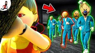 Squid Game ★ GAME 1★ Ice Scream,  Granny,  Scary Teacher, Baldi ★ funny horror animations (moments)