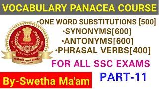 Top 500 One Word Substitutions [DAY-11]//ENGLISH VOCABULARY COURSE//Full Vocab Session/by Swetha Mam