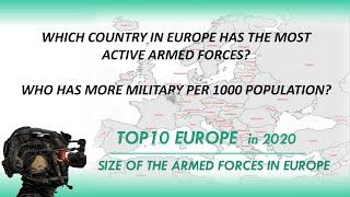 THE NUMBER OF THE ARMED FORCES IN EUROPE – TOP10 in 2020