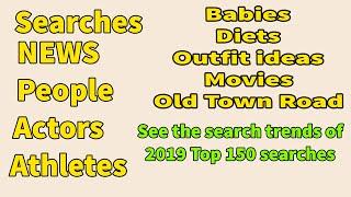 See the search trends of 2019 Top 150 searches