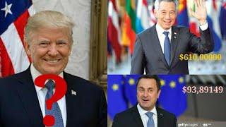 Top 10 most salaryed pm in the world, donald trump salary, no 1 salaryed prime minister in the world