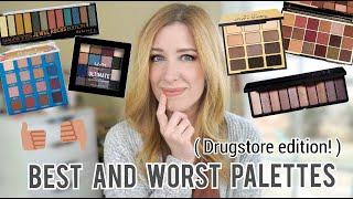 BEST & WORST PALETTES BY BRAND (Drugstore Edition!)