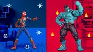 Fire Spider-Man Vs Icy Hulk Top 10 Action Sence Figure Stopmotion