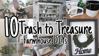 10 Thrifted and Trash to Treasure Furniture and Home Decor Makeovers  | Farmhouse Home Decor DIYs