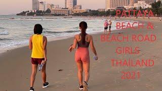 PATTAYA BEACH ROAD SEXY JOGGERS & CUTE GIRLS: TOP PLACE FOR SINGLES RETIREES IN THAILAND 2021 PART 4