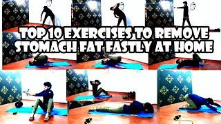 Top 10 Exercises To Remove Stomach Fat Fastly At Home In Just 1 Month.