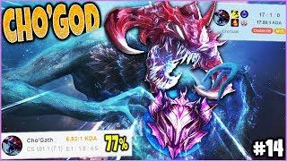 CHO'GOD With 77% WIN RATIO & FOODS | Road to Master #14 - Best LoL Cho'Gath Build Season 10 Gameplay