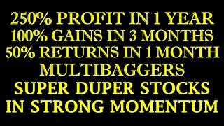 250% PROFIT IN 1 YEAR - 50% IN 1 MONTH - STOCKS IN STRONG MOMENTUM - BUY NOW! ENJOY LATER! BEST 2020