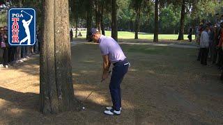 Justin Thomas hits left-handed at WGC-Mexico 2020