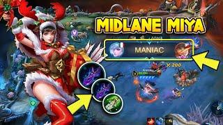 NO MID? NO PROBLEM | MANIAC MIDLANE MIYA [TOP GLOBAL GAMEPLAY] ANESSHA | POCO X3 MOBILE LEGENDS