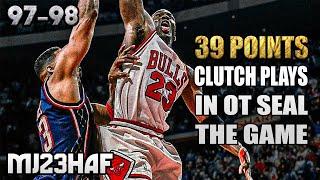 Michael Jordan LAST DANCE Highlights vs Nets (1998 ECR1 G1) 39pts, CLUTCH PLAYS in OT Seal the Game!