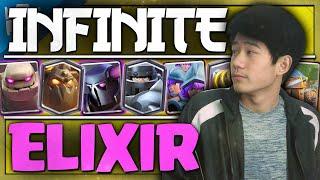 DOMINATING MY INFINITE ELIXIR CHALLENGE || Best Clash Royale Gamemode?!