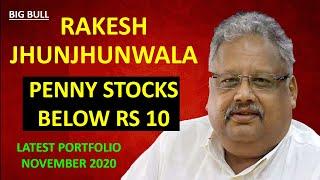 Rakesh Jhunjhunwala Penny Stocks Below Rs 10 Stock Portfolio of Big Bull Best 10 Penny Stocks