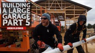 Building a Large Garage Part 5: Framing Windows and tips to Laying Out Metal Siding